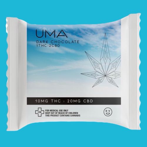 UMA Dark Chocolate 1:2 - 10mg THC : 20mg CBD